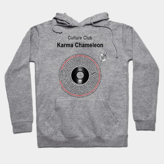 KARMA CHAMELEON LYRICS ILLUSTRATIONS Hoodie by Vansa Design